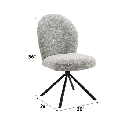 Silla auxiliar tapizada Lawton de 91 cm de alto con asiento giratorio (juego de 2)