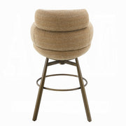 Jena Bar Chair w/Swivel - Taupe Chenille & Bronze