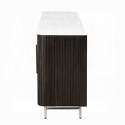 Clayten Server w/Marble Top & Fireplace
