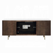 Clayten Server w/Marble Top & Fireplace