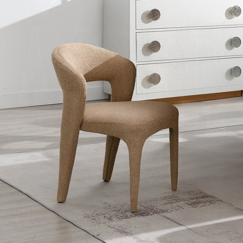 Lidi Side Chair (Set of 2) - Light Brown Boucle