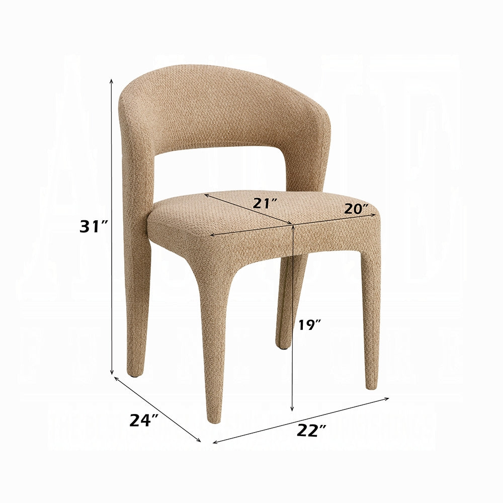 Lidi Side Chair (Set of 2) - Light Brown Boucle