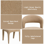 Lidi Side Chair (Set of 2) - Light Brown Boucle