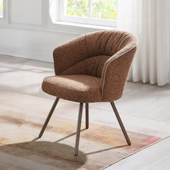 Lidi Side Chair (Set of 2) - Rust Orange Boucle
