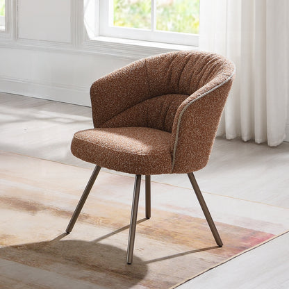 Lidi Side Chair (Set of 2) - Rust Orange Boucle