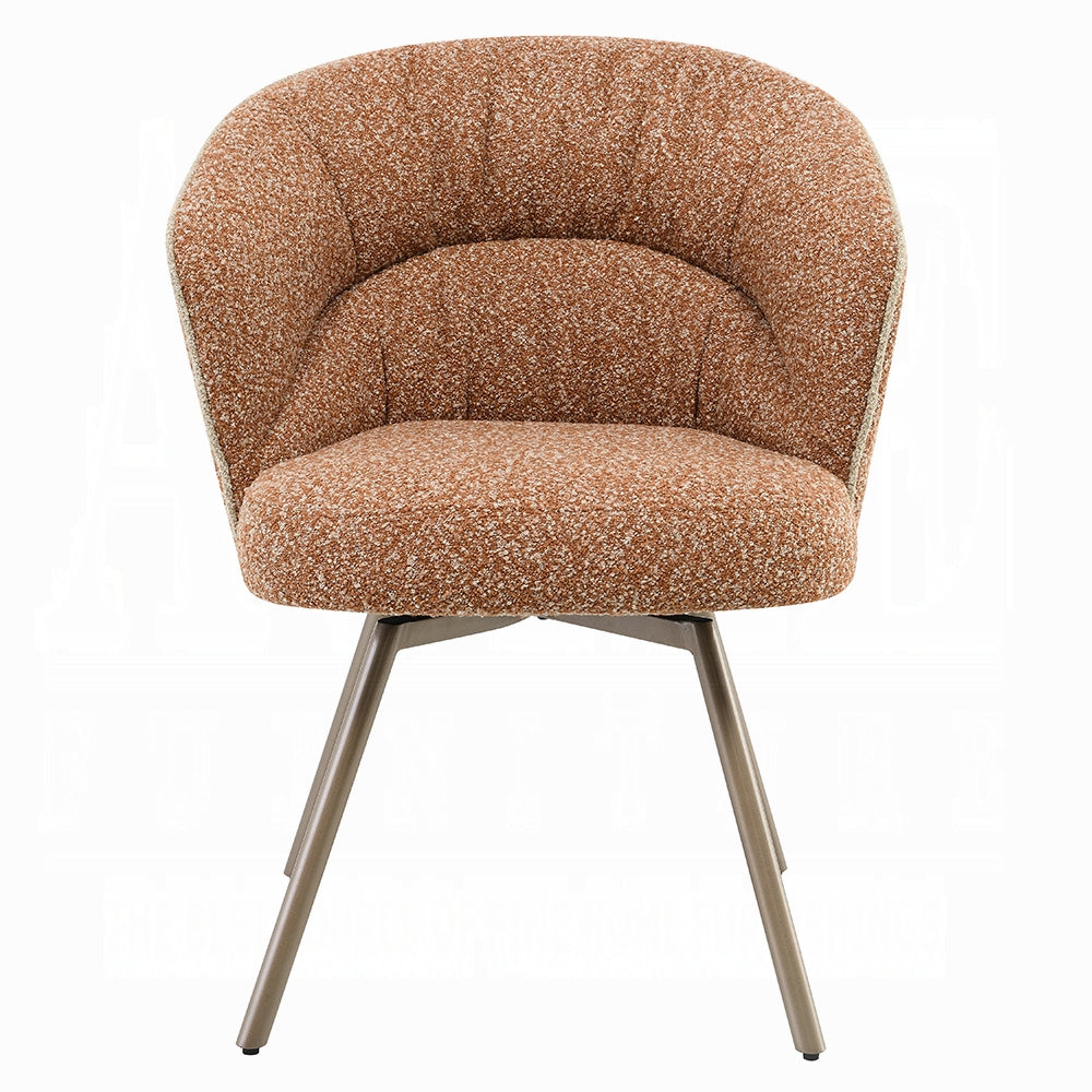 Lidi Side Chair (Set of 2) - Rust Orange Boucle