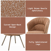 Lidi Side Chair (Set of 2) - Rust Orange Boucle