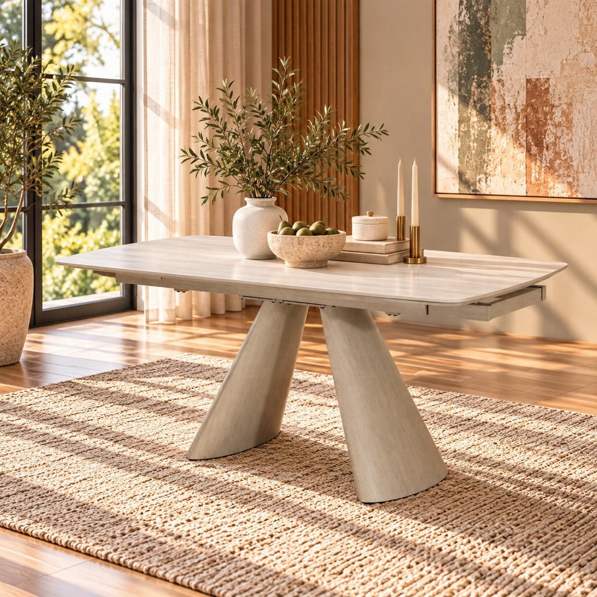 Cassian Dining Table w/Ceramic Top