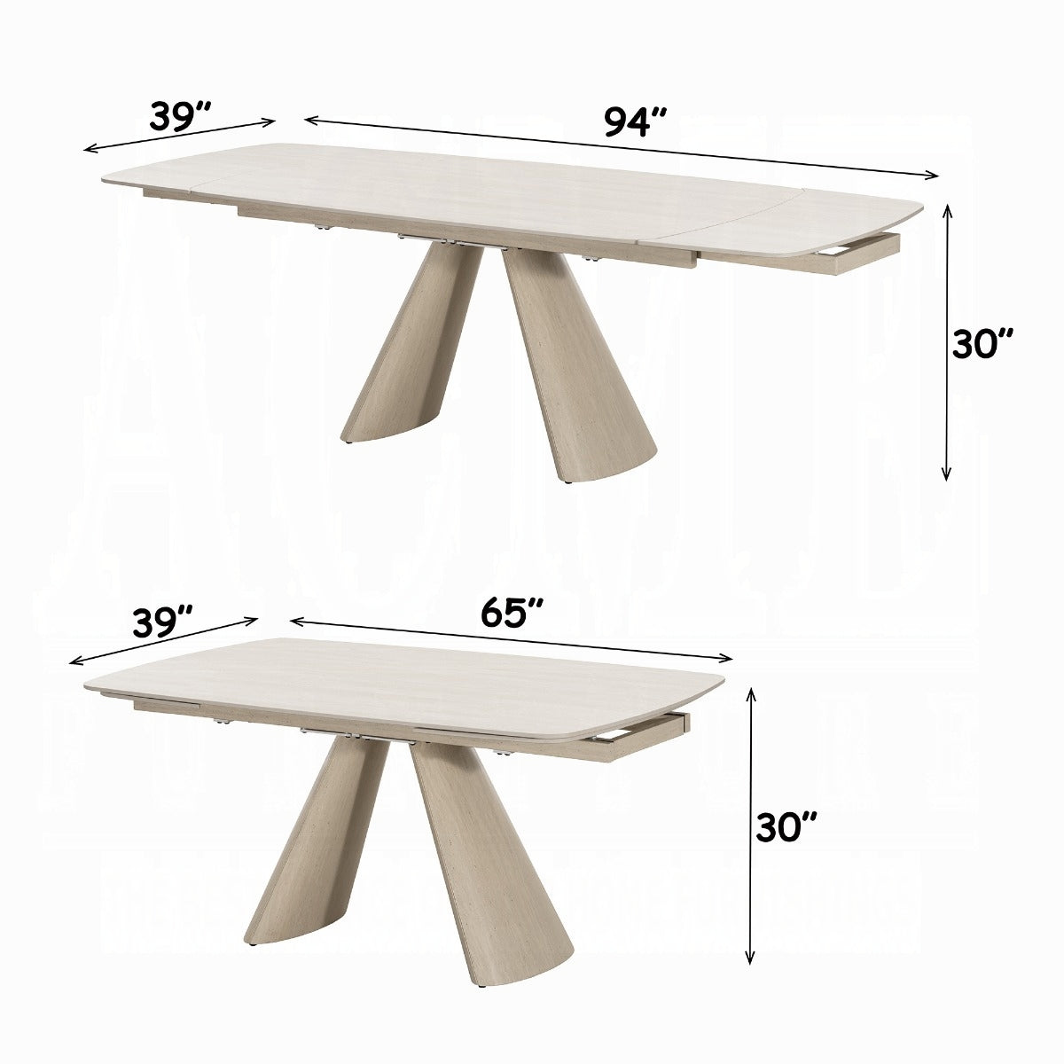 Cassian Dining Table w/Ceramic Top