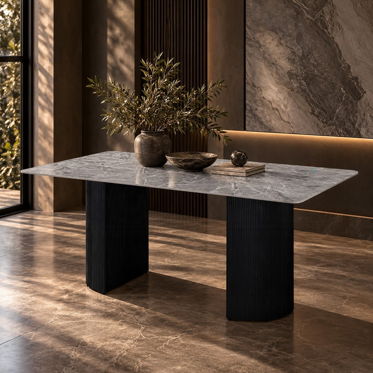 Leander Dining Table w/Ceramic Top