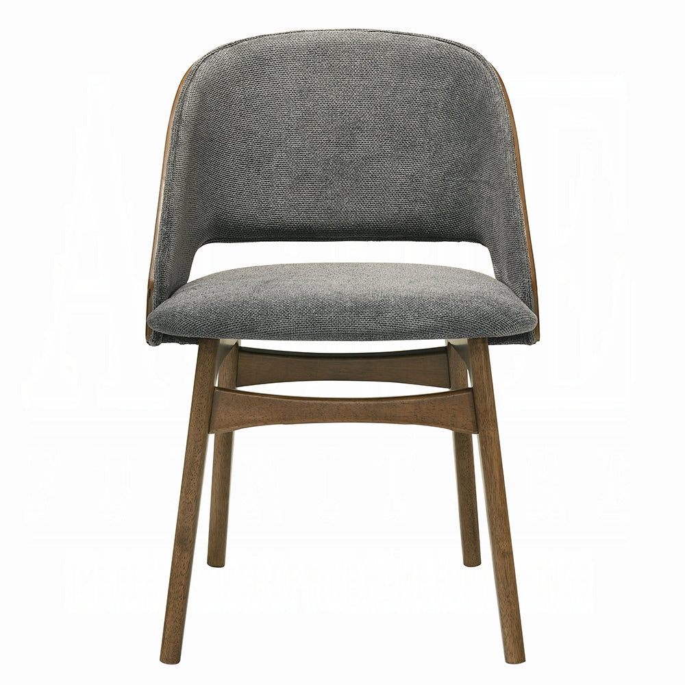 Delmon Side Chair (Set of 2) - Fabric & Dark Walnut (19"W x 23"D x 31"H)