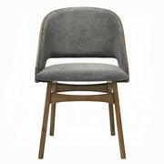 Delmon Side Chair (Set of 2) - Fabric & Dark Walnut (19"W x 23"D x 31"H)