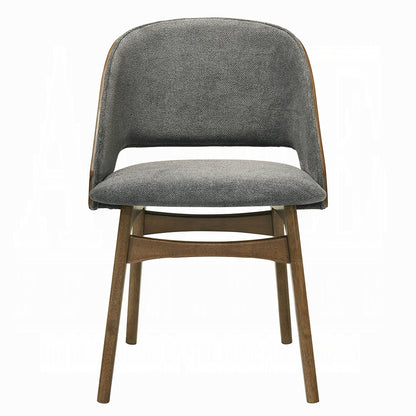 Delmon Side Chair (Set of 2) - Fabric & Dark Walnut (19"W x 23"D x 31"H)