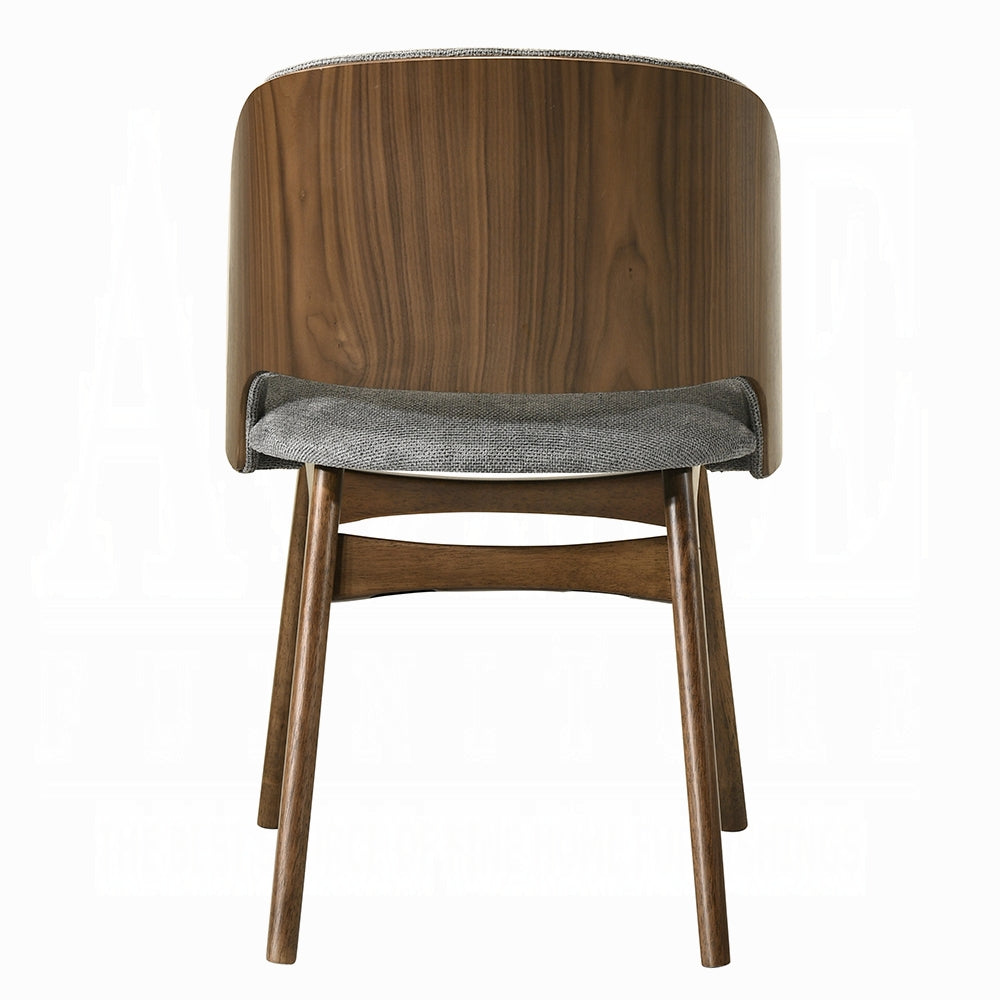 Delmon Side Chair (Set of 2) - Fabric & Dark Walnut (19"W x 23"D x 31"H)