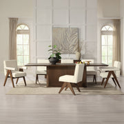 Koen Dining Table - Brown Oak (42"D x 108"W)