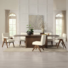 Koen Dining Table - Brown Oak (42"D x 108"W)