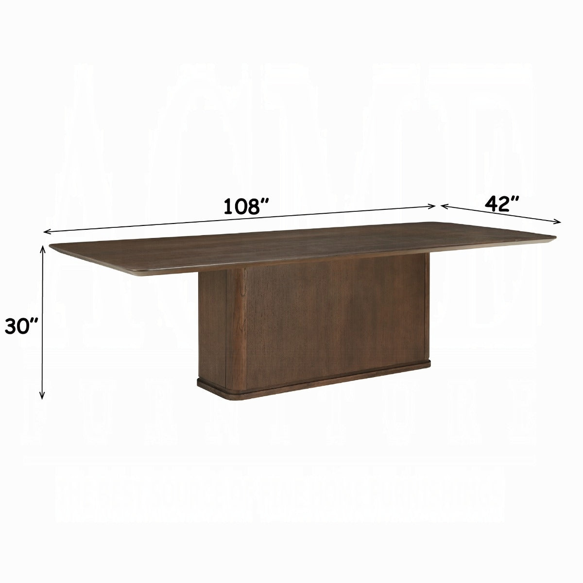 Koen Dining Table - Brown Oak (42"D x 108"W)