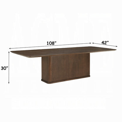 Koen Dining Table - Brown Oak (42"D x 108"W)