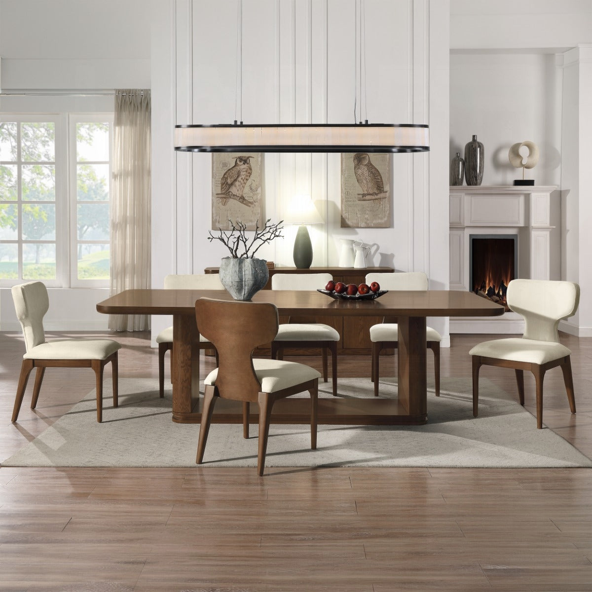 Koen Dining Table - Brown Oak (44"D x 95"W)