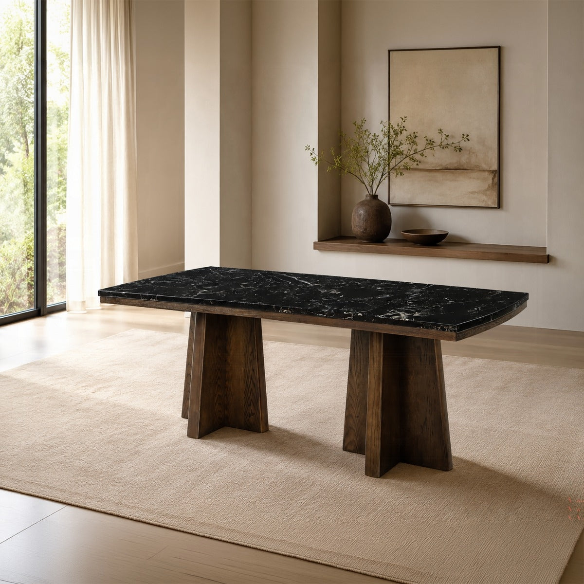Estella Dining Table w/Marble Top