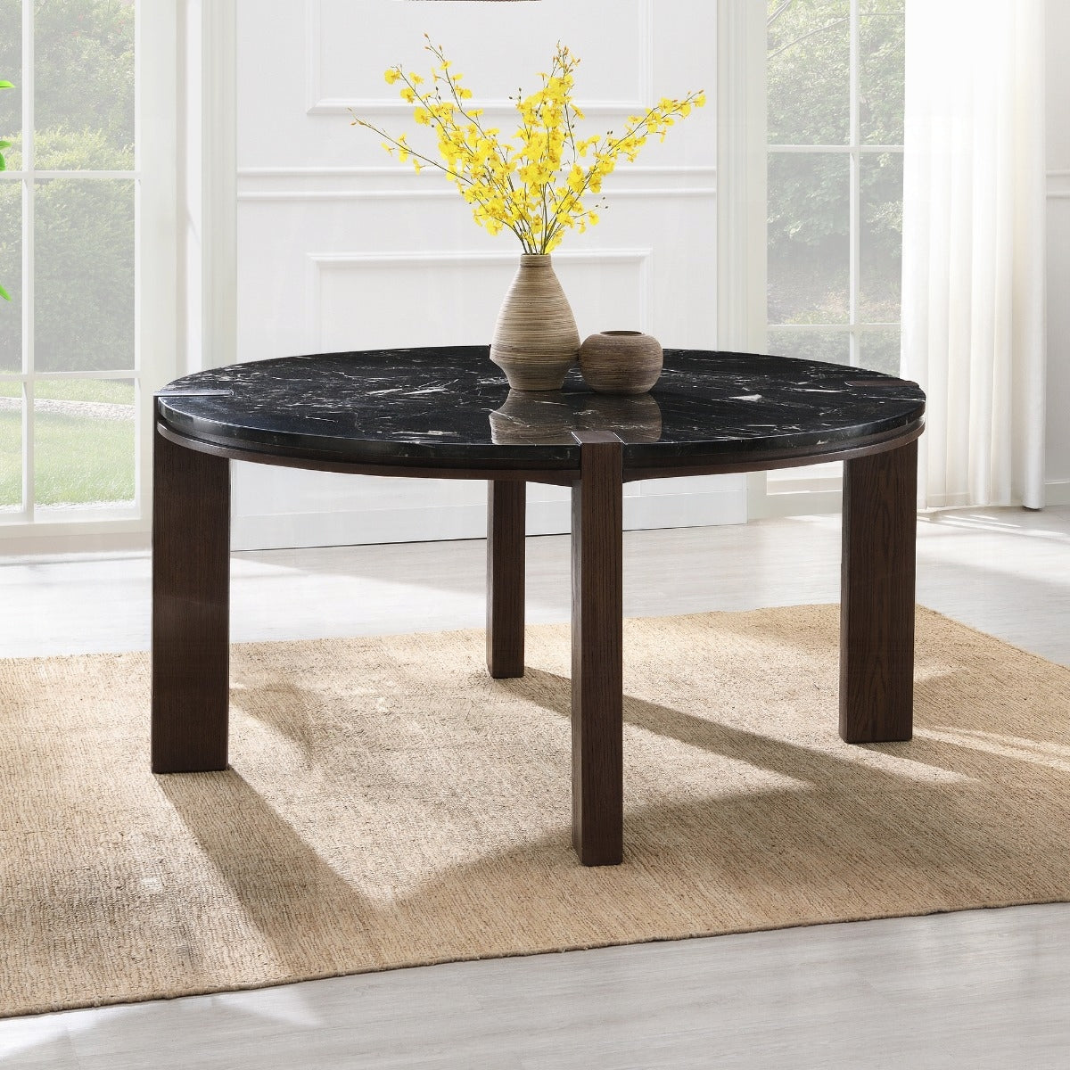 Estella Round Dining Table w/Marble Top