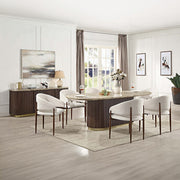 Clayten Dining Table w/Natural Marble Top