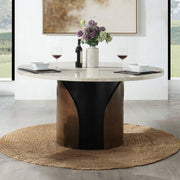 Rufina Round Dining Table w/Marble Top