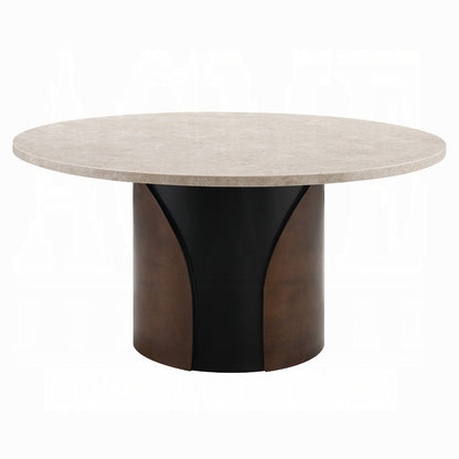 Rufina Round Dining Table w/Marble Top
