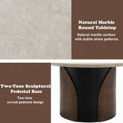 Rufina Round Dining Table w/Marble Top