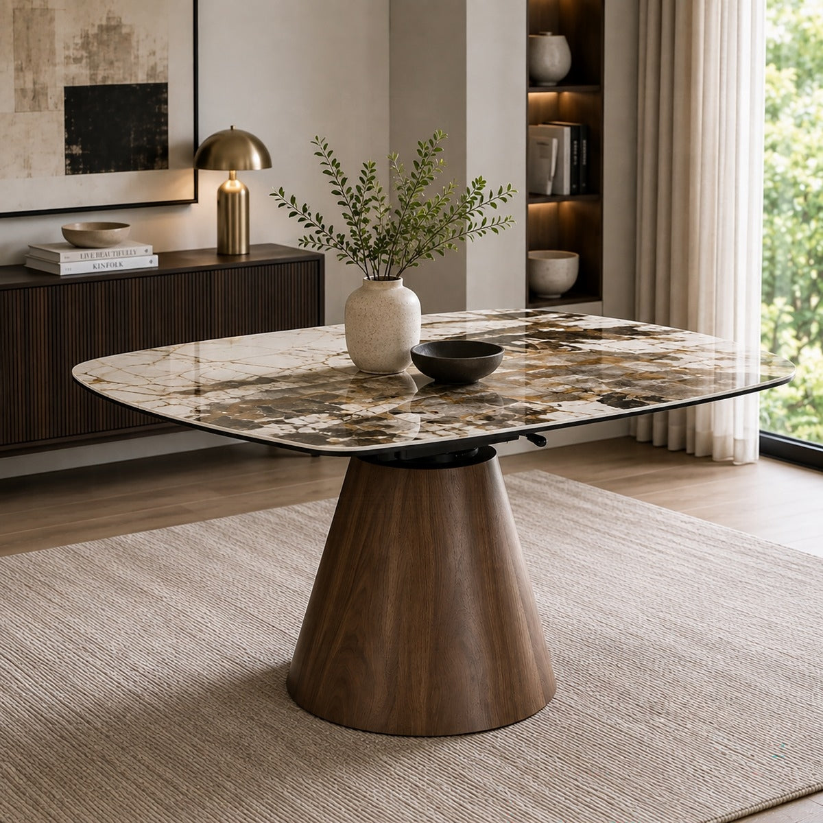 Eada Dining Table w/Ceramic Top
