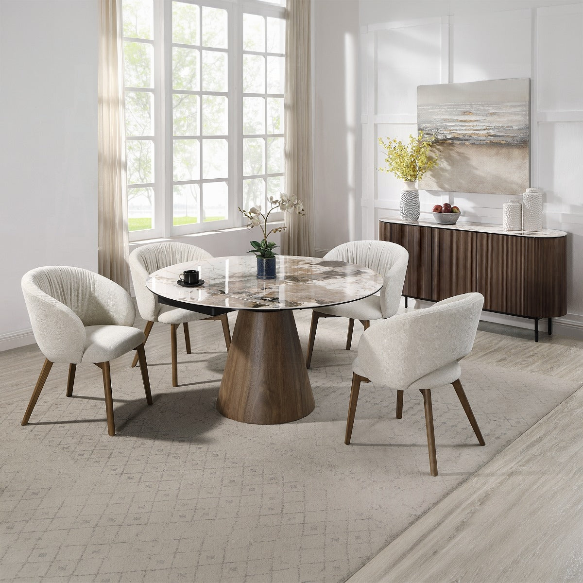 Eada Dining Table w/Ceramic Top