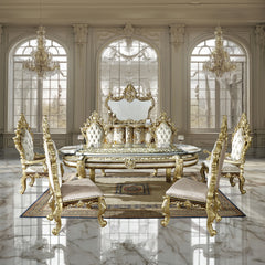 Mesa de comedor rectangular Desiderius de 107" de largo