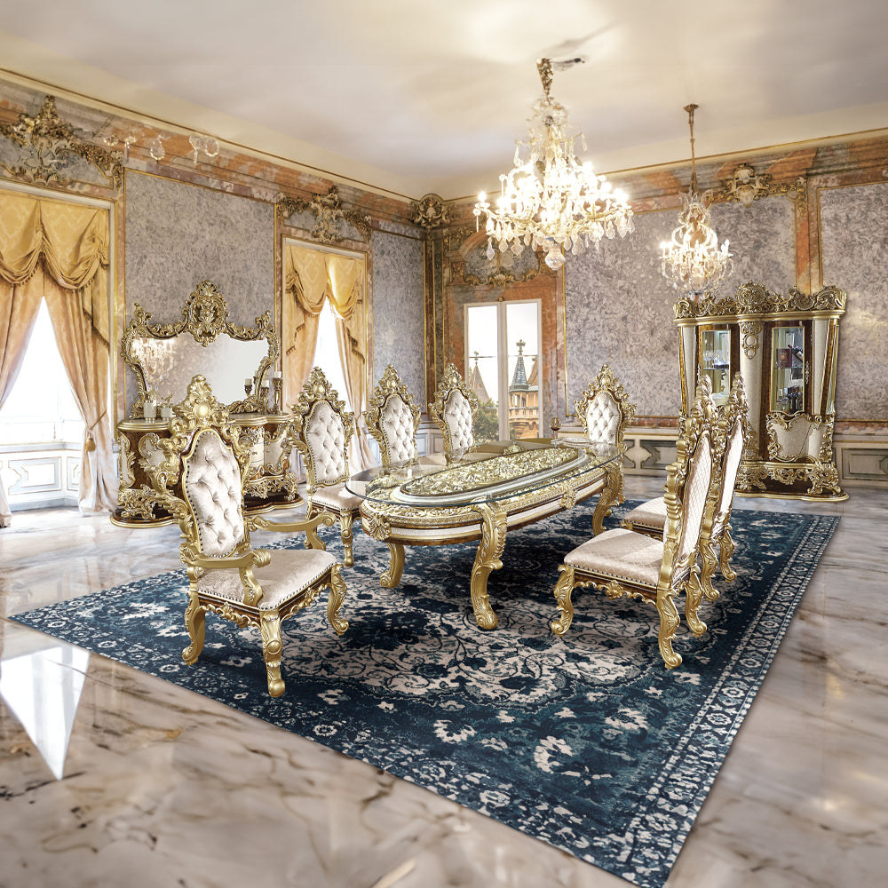 Mesa de comedor rectangular Desiderius de 107" de largo