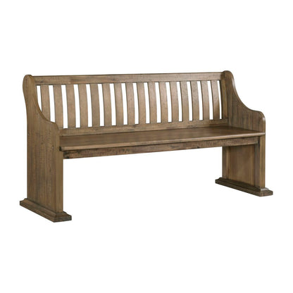 Stone Pew Bench Gray Finish