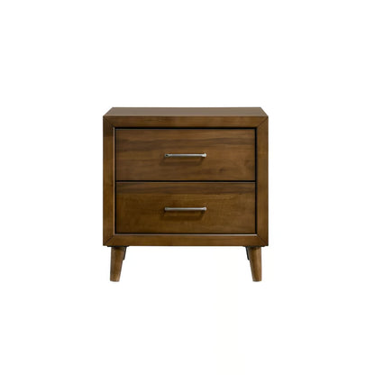 Malibu 2-Drawer Nightstand – Walnut