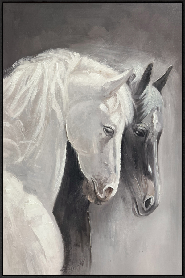 Equine Serenity Hand-embellished Canvas in Frame
