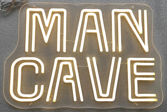 ''Man Cave'' Neon Typography