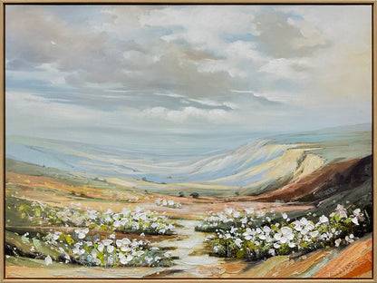 Wildflower Valley Hand-Embellished Canvas in Frame