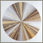 ''Radiant Luxe Burst'' Hand-painted Canvas in Frame
