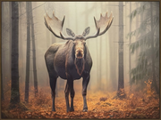 Majestic Woodland Hand-embellished Canvas in Frame