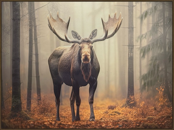 Majestic Woodland Hand-embellished Canvas in Frame