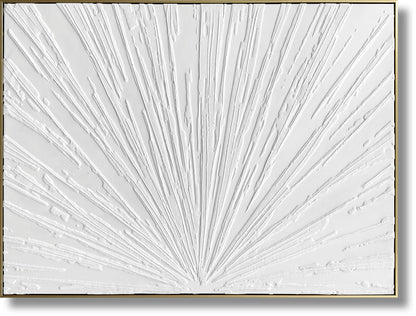 ''Luminous Burst Textured Canvas'' Hand-painted Canvas in Frame