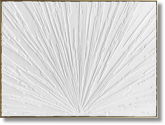 ''Luminous Burst Textured Canvas'' Hand-painted Canvas in Frame