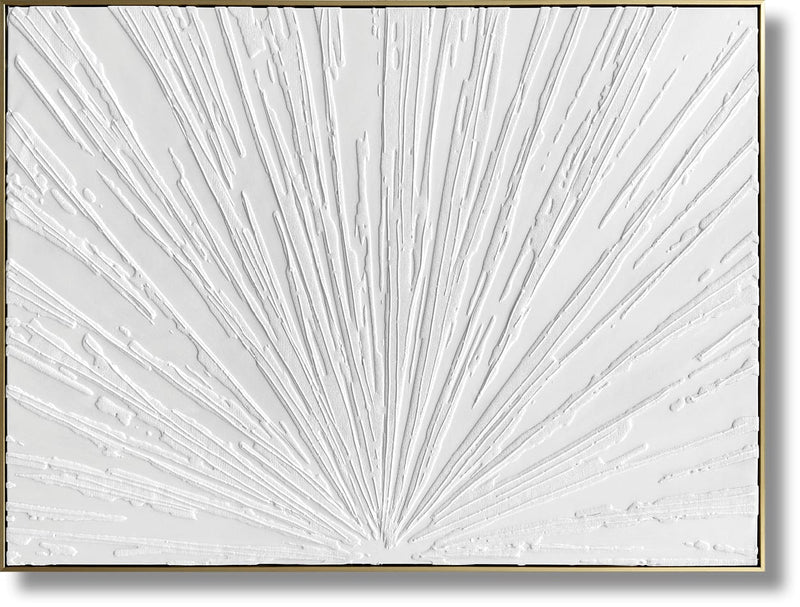 ''Luminous Burst Textured Canvas'' Hand-painted Canvas in Frame
