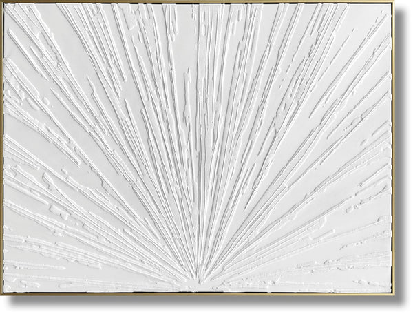 ''Luminous Burst Textured Canvas'' Hand-painted Canvas in Frame