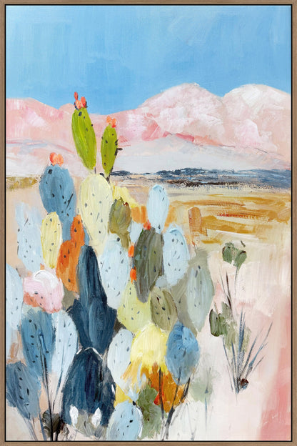 Desert Blush II Hand-Embellished Canvas in Frame