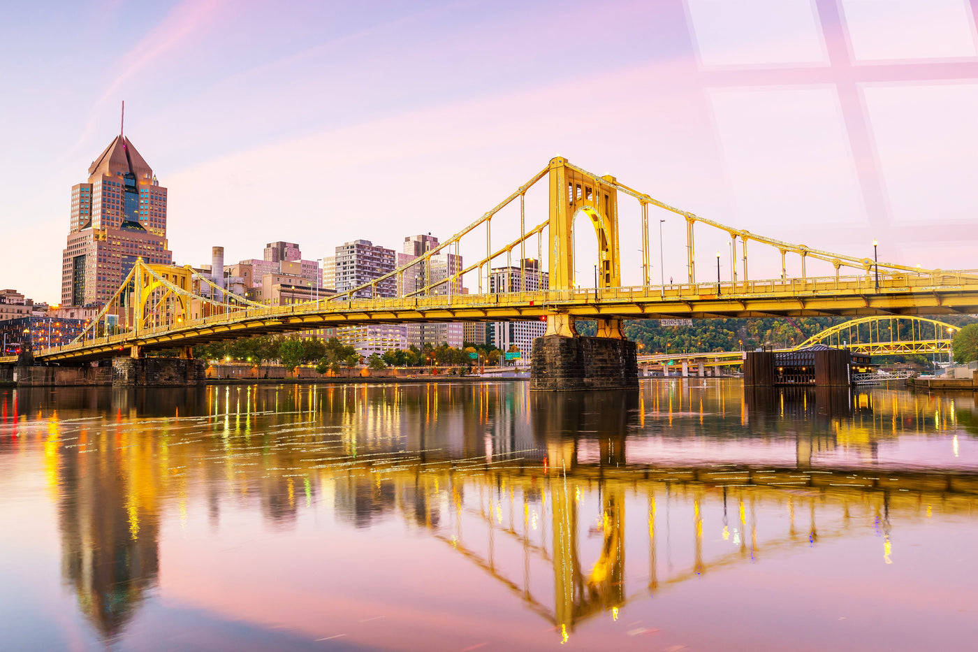 Gold Bridge Reflections Tempered Glass w/Foil