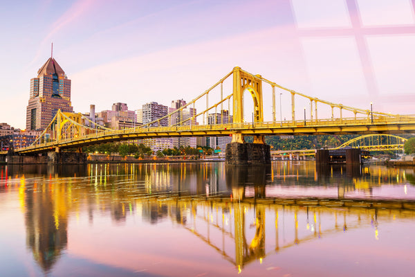 Gold Bridge Reflections Tempered Glass w/Foil