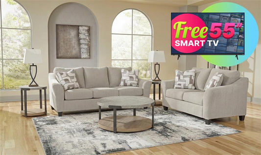 Willarae 8PC Living Room Set + Smart TV Free Package
