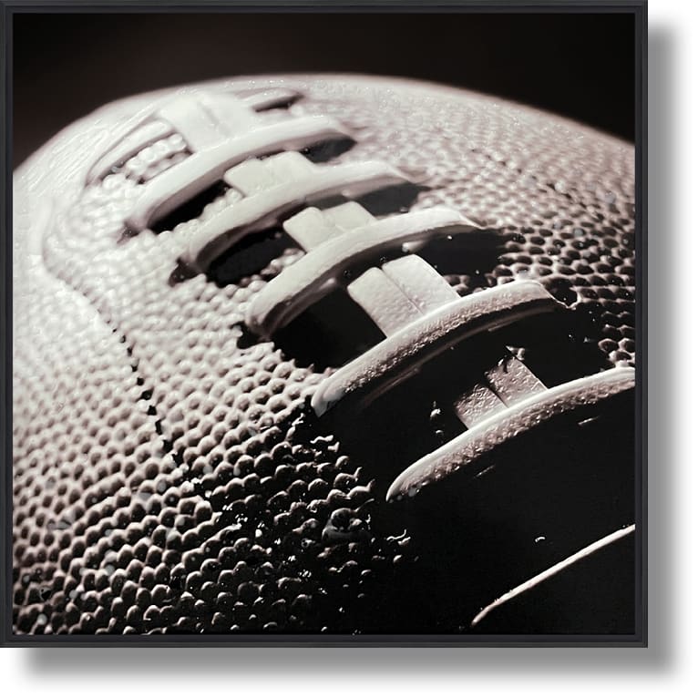 ''Close-Up Football Art Print'' Gloss in Frame
